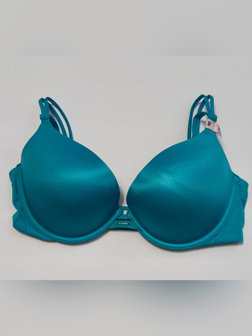 Victoria's Secret Teal Satin Very Sexy Push-Up Bra Size 36D NWT